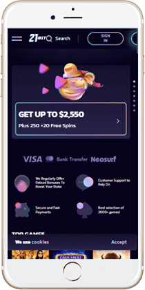 Brilliant Gaming at 21Bit Mobile Casino