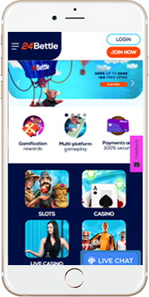 24Bettle Casino on Mobile