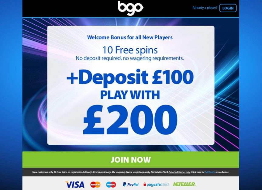 BGO Casino Bonuses