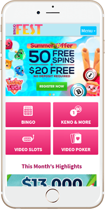 BingoFest on Mobile