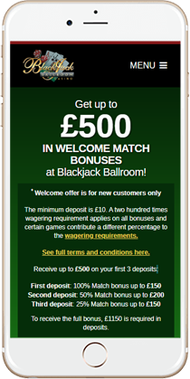 Blackjack Ballroom Casino on Mobile