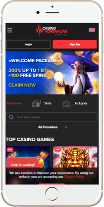 Adrenaline Casino on Mobile