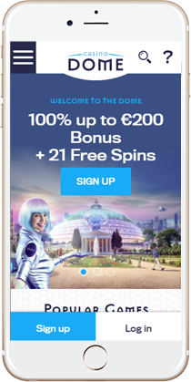 Casino Dome Casino on Mobile