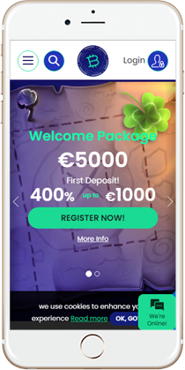 CasinoBTC Casino on Mobile