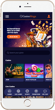 Brilliant Gaming at CasinoMega Mobile Casino