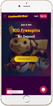 Gaming at the CasinoStriker Mobile Casino