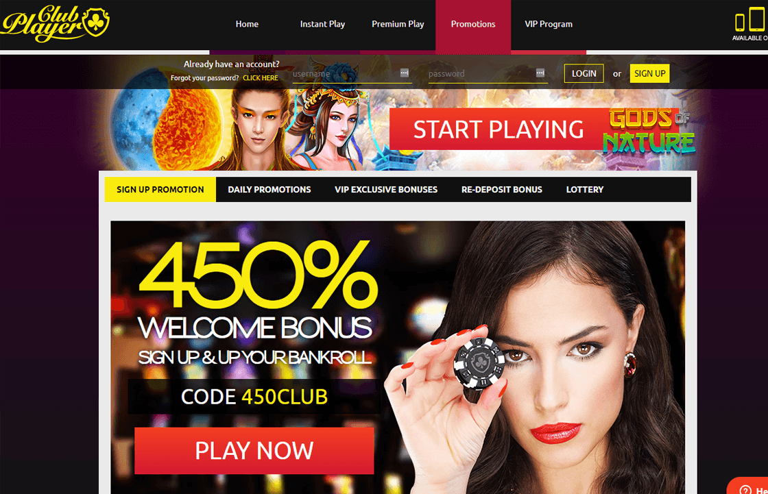 Club Player Casino No Deposit Bonus