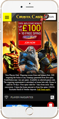 100% Secure Gaming at the Mobile Version of Conquer Casino