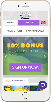 Crypto Wild Casino on Mobile
