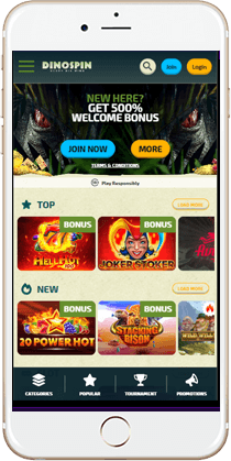 Brilliant Gaming at Dinospin Mobile Casino