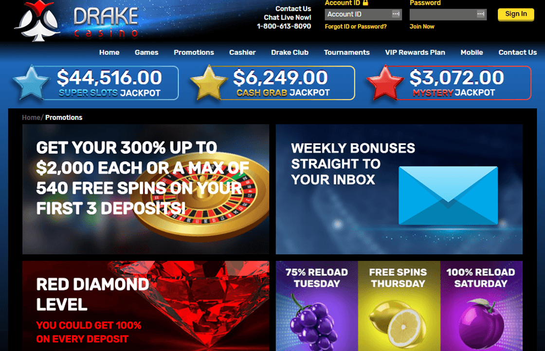 Drake Casino Bonuses