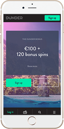 Dunder Casino on Mobile