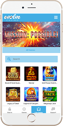 Brilliant Gaming at the Evolve Mobile Casino
