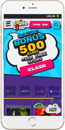 Explosino Casino on Mobile