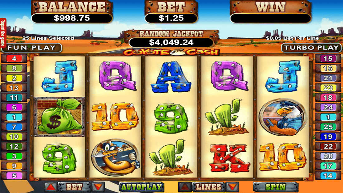 Coyote Cash Game Play