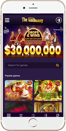 Brilliant Gaming at the GodBunny Mobile Casino