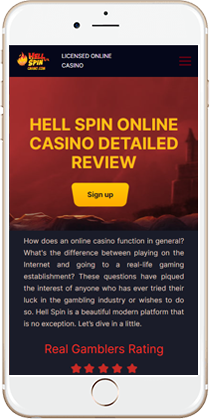 100% Secure Gaming at the Hell Spin Mobile Casino