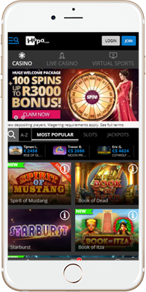 Hopa Casino on Mobile