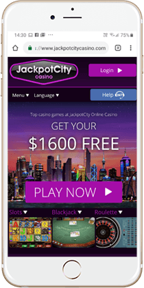 JackpotCity Mobile Casino Lobby