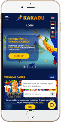 Brilliant Gaming at the Kakadu Mobile Casino