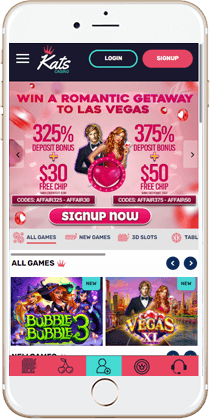Gaming at the Kats Mobile Casino