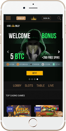 King Billy Casino on Mobile