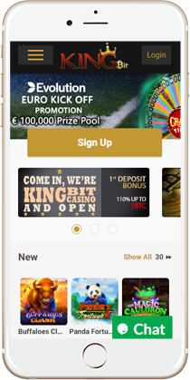 Kingbit Casino on Mobile