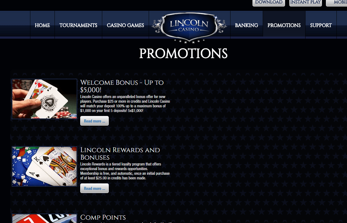 Lincoln Casino Bonuses