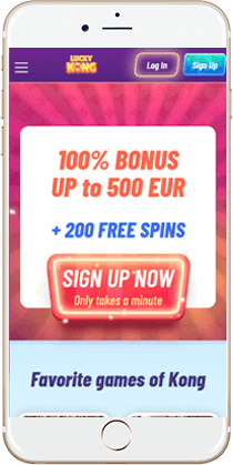 Game at the LuckyKong Mobile Casino