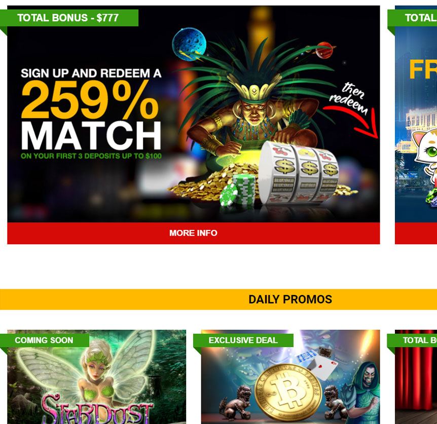 Mega 7's Casino Bonuses
