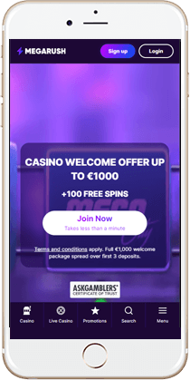 Brilliant Gaming at MegaRush Mobile Casino