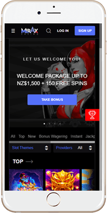 Gaming at the Mirax Mobile Casino