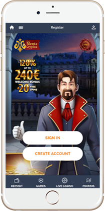 Montecryptos Casino on Mobile
