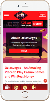OzLasVegas Casino on Mobile