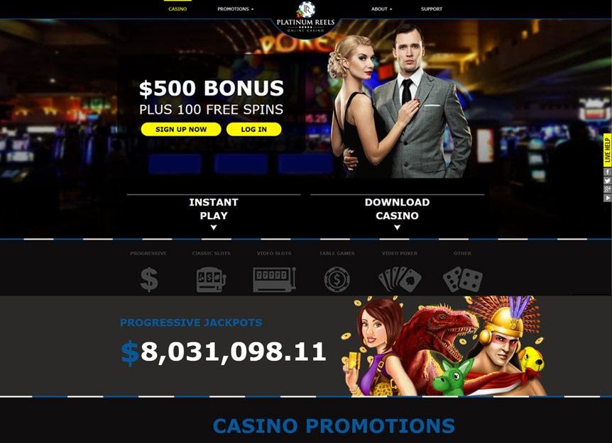 Platinum Reels Casino Bonuses