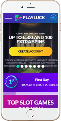 Playluck Casino on Mobile