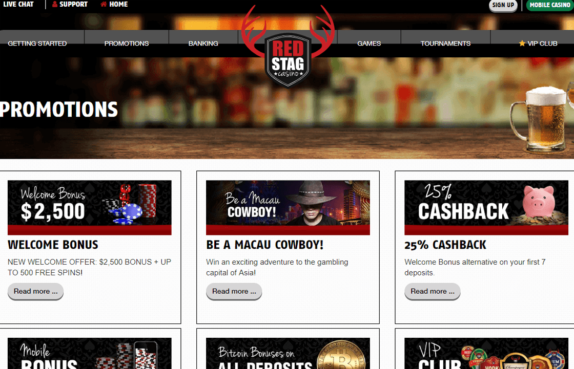 Red Stag Casino Bonuses