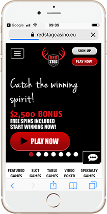 Red Stag Mobile Casino Lobby