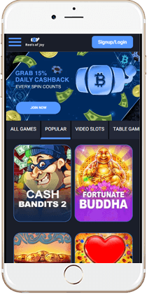 Gaming at the ReelsOfJoy.io Mobile Casino