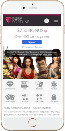 Brilliant Gaming at the Ruby Fortune Mobile Casino