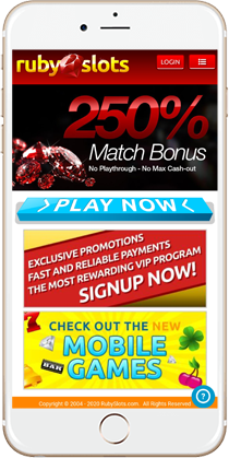 Ruby Slots Casino on Mobile