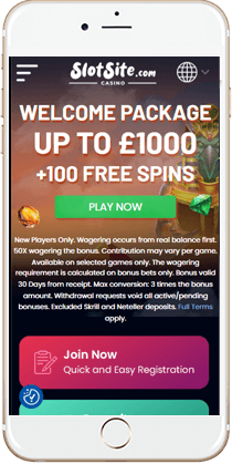 Brilliant Gaming at the SlotSite Mobile Casino