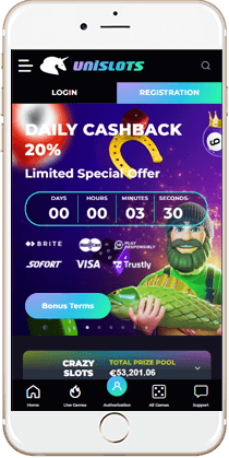 100% Secure Gaming at the Mobile Version of UniSlots Casino