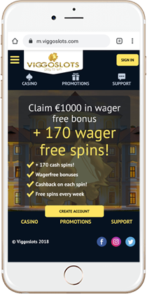Viggoslots Casino on Mobile