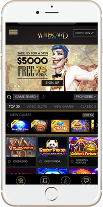 WildCardCity Casino on Mobile