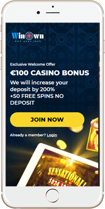Winown Casino on Mobile
