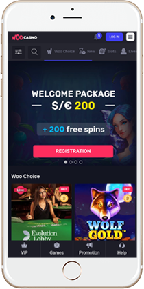 Woo Casino on Mobile