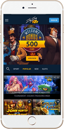 Zigzag777 Casino on Mobile